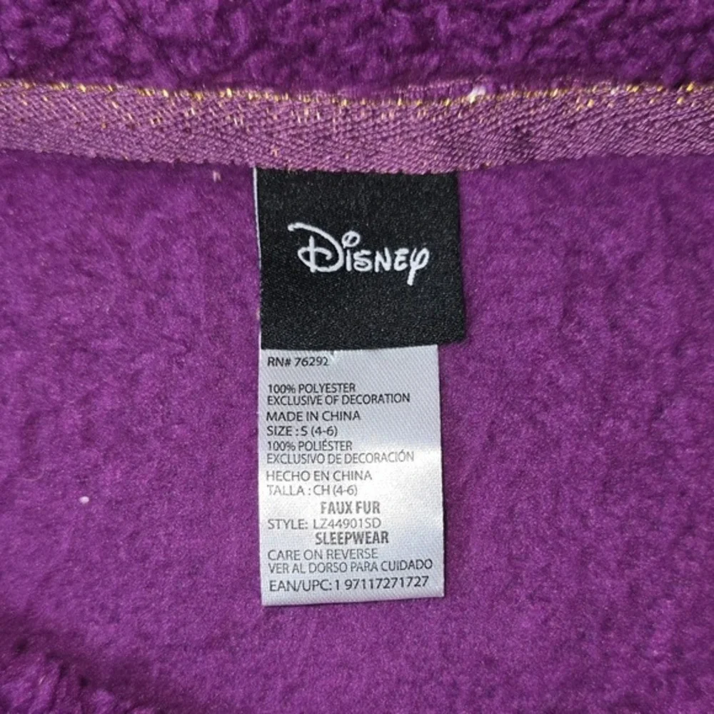 Disney Winnie the Pooh Plush Sleepwear Top Purple‎ Size S NWT - Picture 4 of 7